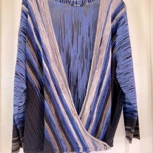 NIC & ZOE 2X Grays & Blues Sweater Neiman’s & Bloomingdales